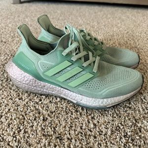 Prime blue adidas mint colored shoes